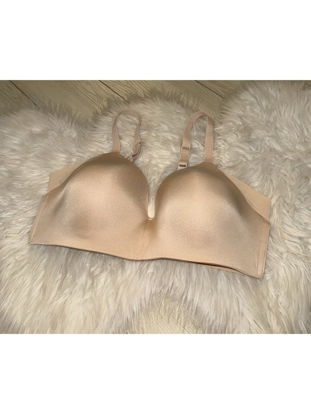Wacoal 852281 Ultimate Side Smoother Wireless Lined T-Shirt Bra Womens 38D Beige